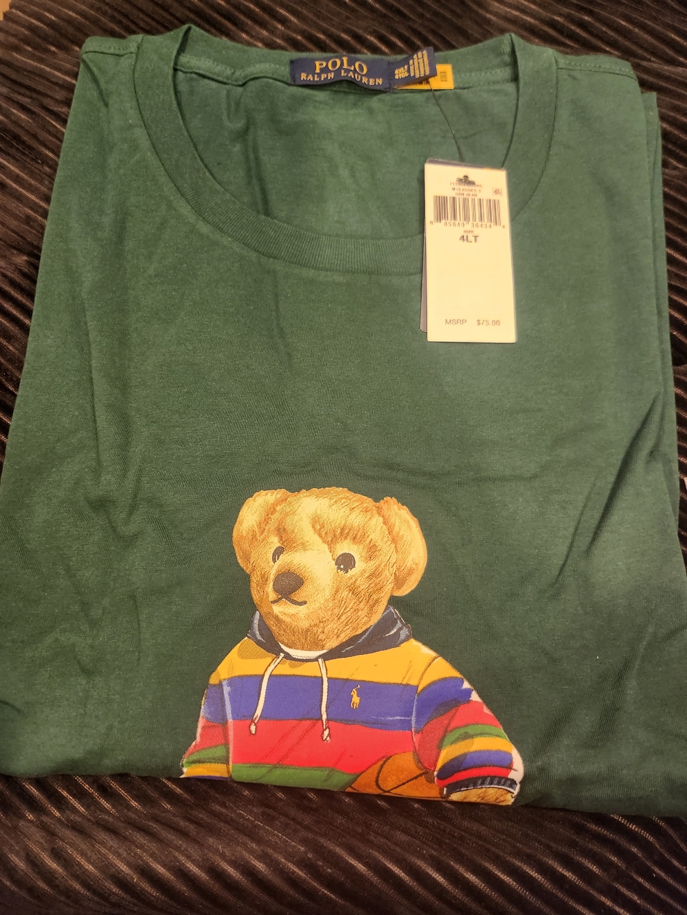 Polo by Ralph Lauren Green Tee with Polo Bear Print